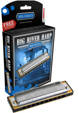 Hohner MS Series 590BX-Bb Big River Harp Diatonic Harmonic, Key of Bb B FLAT
