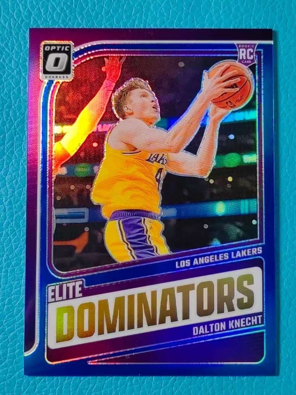 Dalton Knecht 2024-25 Panini Donruss Optic 19/49 Purple Elite Dominators RC #15