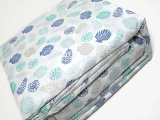The Big One Scattered Sea Shell Ocean Summer 275 Thread Count King Sheet Set New