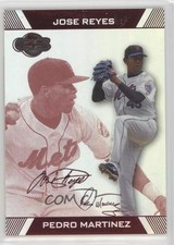 2007 Topps Co-Signers Hyper Silver/Red 56/75 Pedro Martinez Jose Reyes HOF 19bs