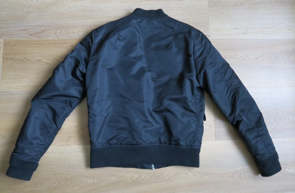 BLOUSON BOMBERS SCHOTT NOIR AMERICAN COLLEGE TAILLE M - Photo 4/4