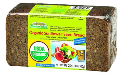 Mestemacher Bread Organic Sunflower Seed, 17.6-Ounce 1.1 Pound (Pack of 4) 