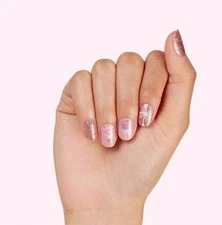 Dashing Diva Gloss Ultra Shine Gel Nail Strips, Rosé Holiday, Pink Christmas