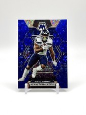 2023 Panini Mosaic #221 Kenneth Walker III Rookie No Huddle Blue Prizm /75