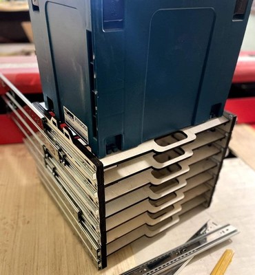 5er Set Schublade L Boxx mit 450 mm Vollauszug   Ordnung für Werkstatt