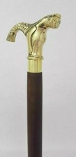 Handmade Brass Mermaid Handle Walking Stick Wooden Cane Vintage Style Collectibl