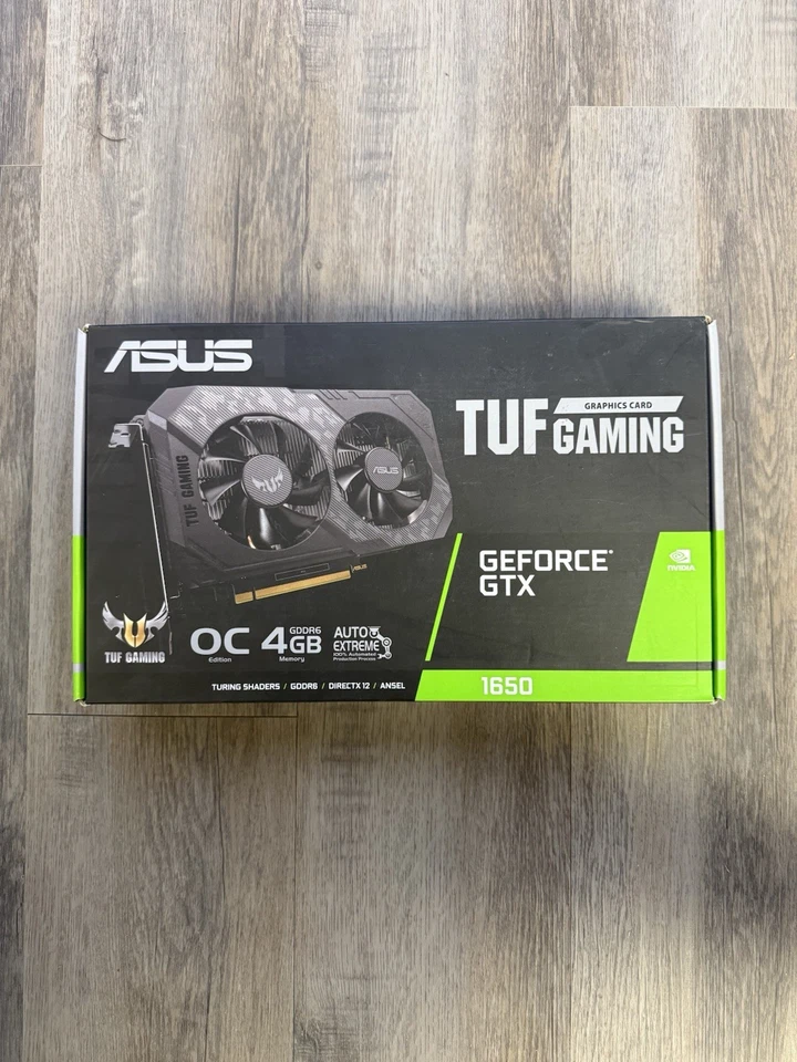 ASUS TUF Gaming GeForce GTX 1650 OC Edition 4GB GDDR6 Video Card NEW SEALED - Image 2 of 4