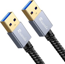USB to USB Cable 3 ft, USB 3.0 Male to Male Type A to A Double Sided USB Cord fo