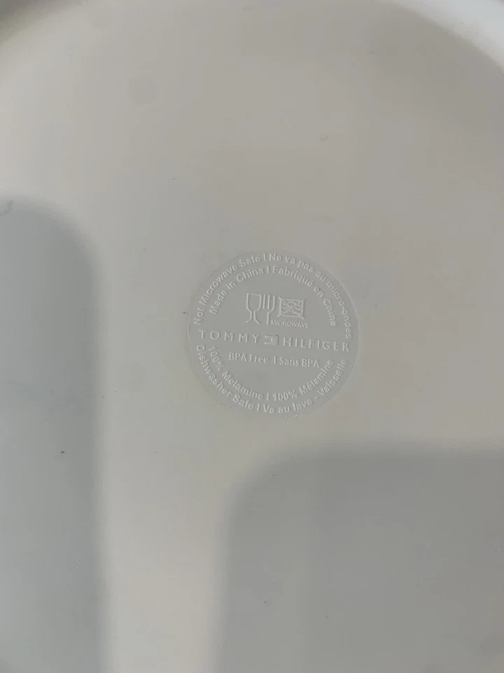 Набор из 4 тарелок Tommy Hilfiger Harbor яхт-клуб якорь морской меламин 11 дюймов - Изображение 4 из 4