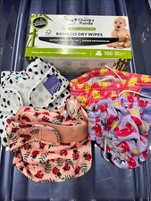 Eco baby bundle - 2 reusable nappy covers, 2 reusable swim pant, 1 box dry wipes