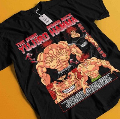 Baki The Grappler T-Shirt Baki Hanma Tshirt Yujiro Shirt Fighting Jack Biscuit