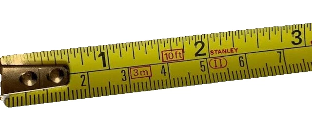 Vintage Stanley No 1210ME Imperial/Mtl 10ft/3M Metal Tape Measure Made in France - Image 2 of 2