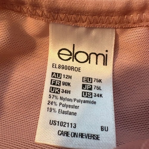 Elomi EL8900 Matilda Plunge Bra Rose Pink Bra Size 34K - Picture 2 of 3
