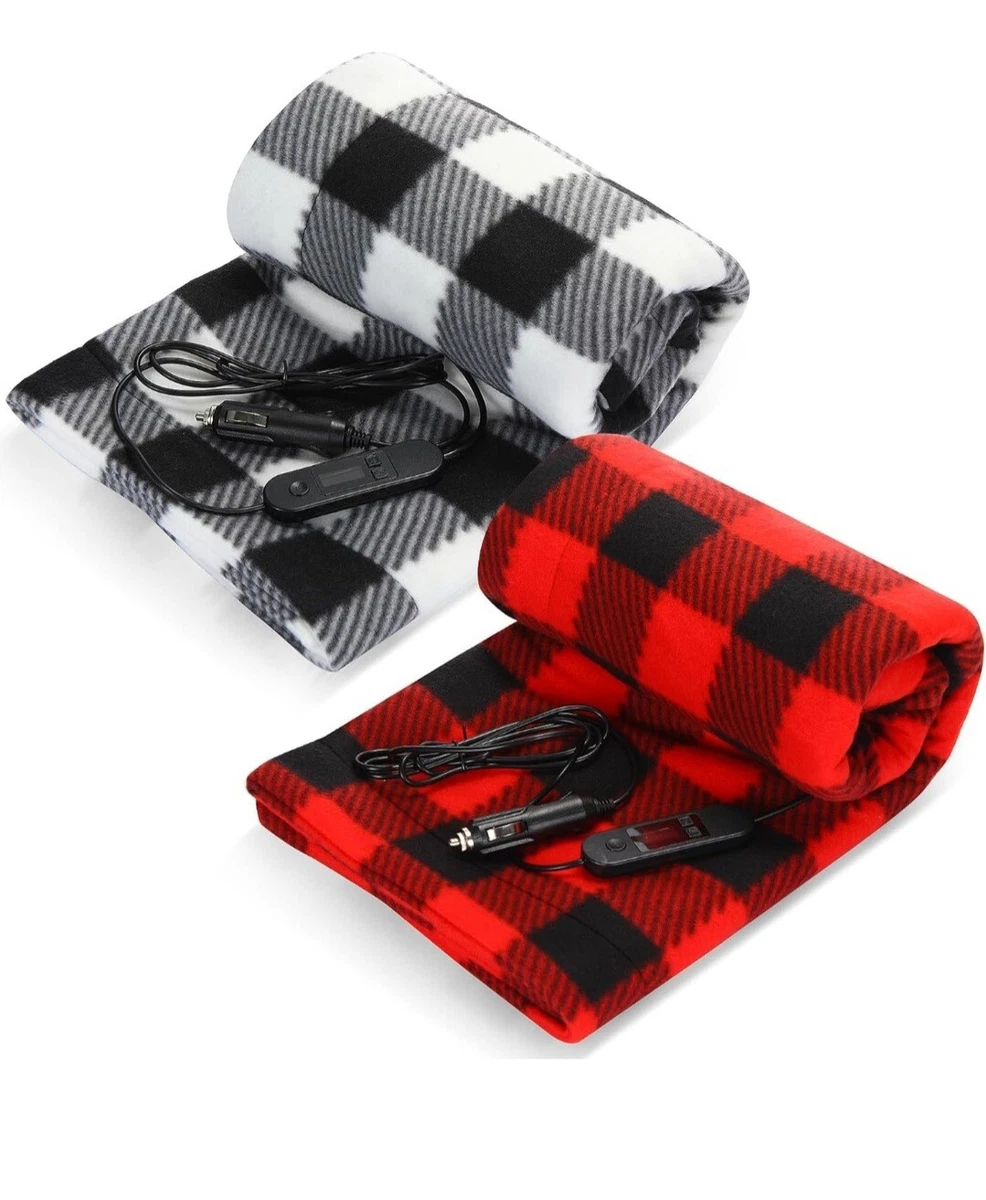 Heated Car Blanket 12 Volt Electric Blanket for Car Truck SUV or RV 2Pack