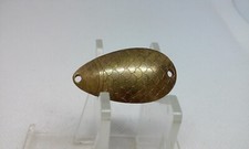 Vtg Wright & McGill Pay Master Brass 1 1/4" Wiggle Wobble Spoon 1/4 fishing Lure