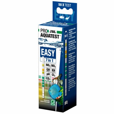 JBL Easy Test 7 in 1 50 Teststreifen 300 Wassertest GH+KH+CI2+NO2+NO3   33595