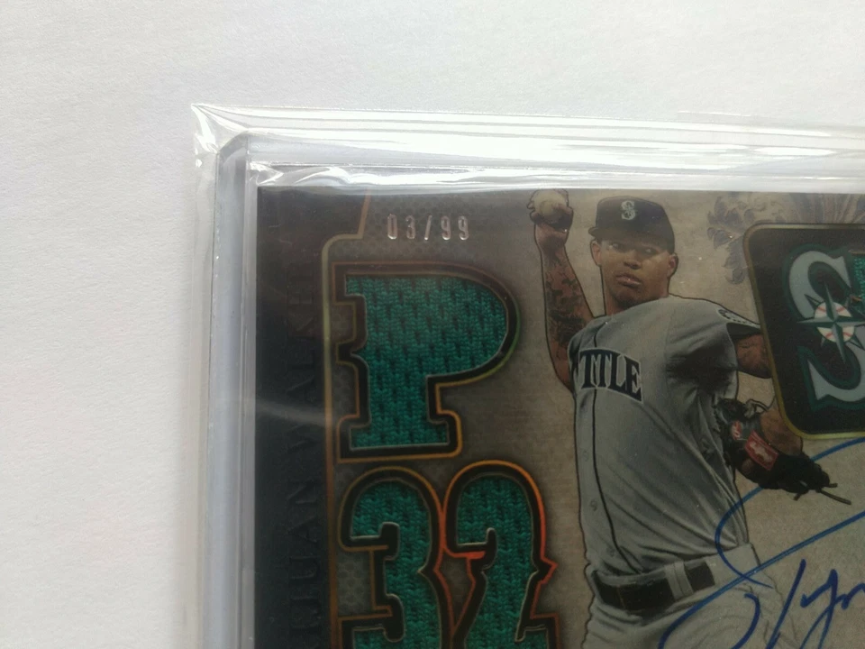 Taijuan Walker Topps Triple Threads #128 2014 JSY AU RC #3/99 sellado Mets novato Foto 3 de 4