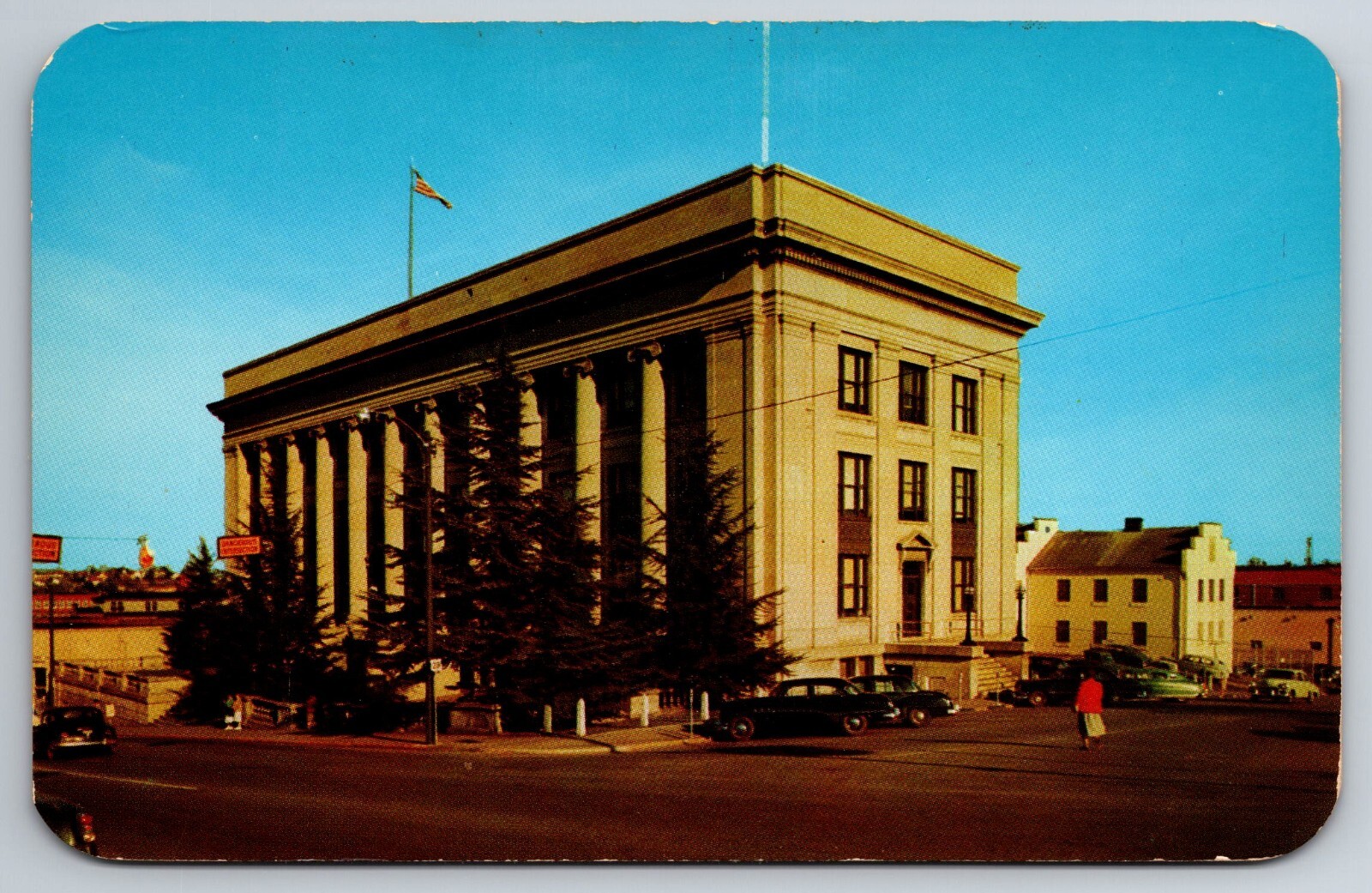 Vintage Postcard VA Danville Municipal Building Downtown -5757