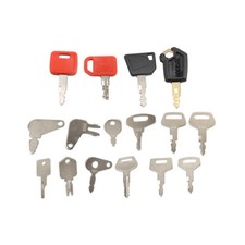 16X Heavy Construction Equipment Ignition Key Set for Cat Komatsu Deere JCB Case