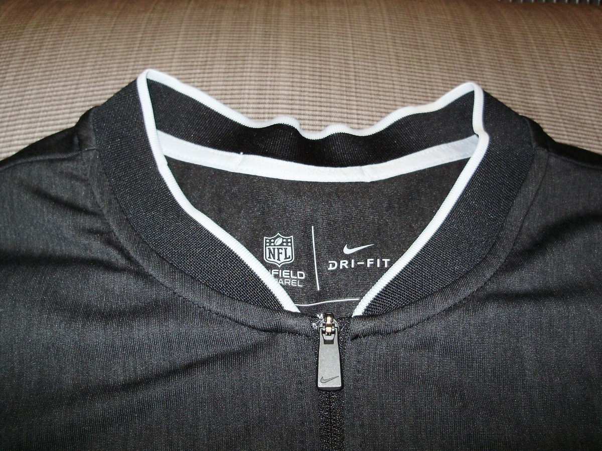 NFL Las Vegas Raiders Nike Dri-Fit Black Coaches 1/2 Zip Golf