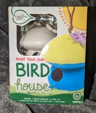 Creative Roots Paint Your Own Plaster Bird House Kit, Colors may vary 