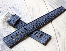 1960s soft rubber 20mm original vintage dive watch perforated band waffle finish