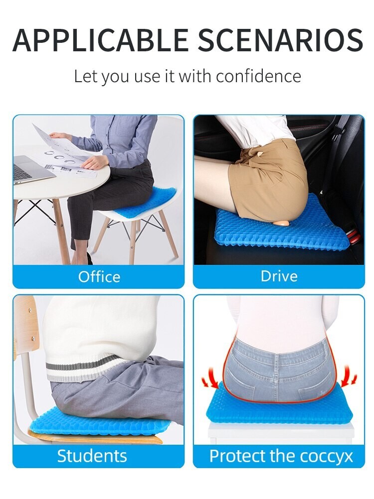 Summer Pillow Breathable Honeycomb Design to Relieve Pressure Back Pain and Lum