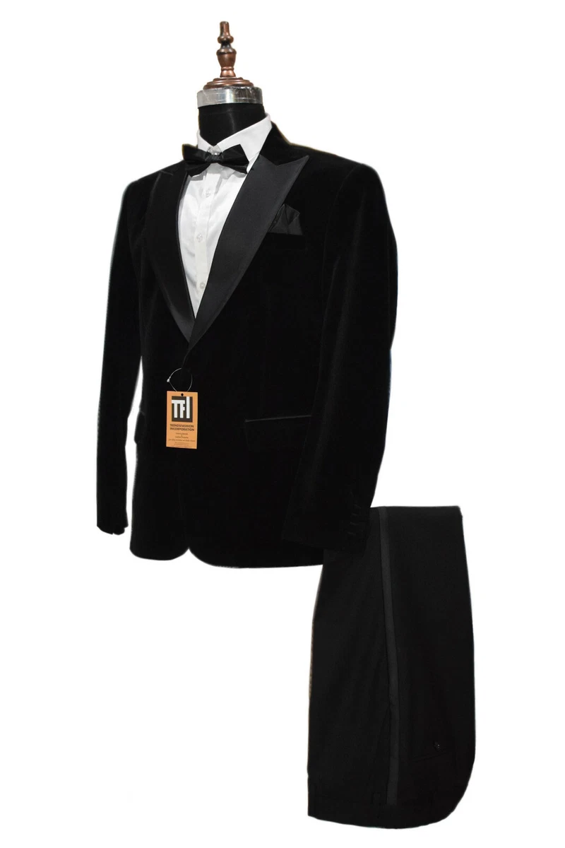 Homme Noir Et Costume Cr ateur Mariage D contract D ner Manteau