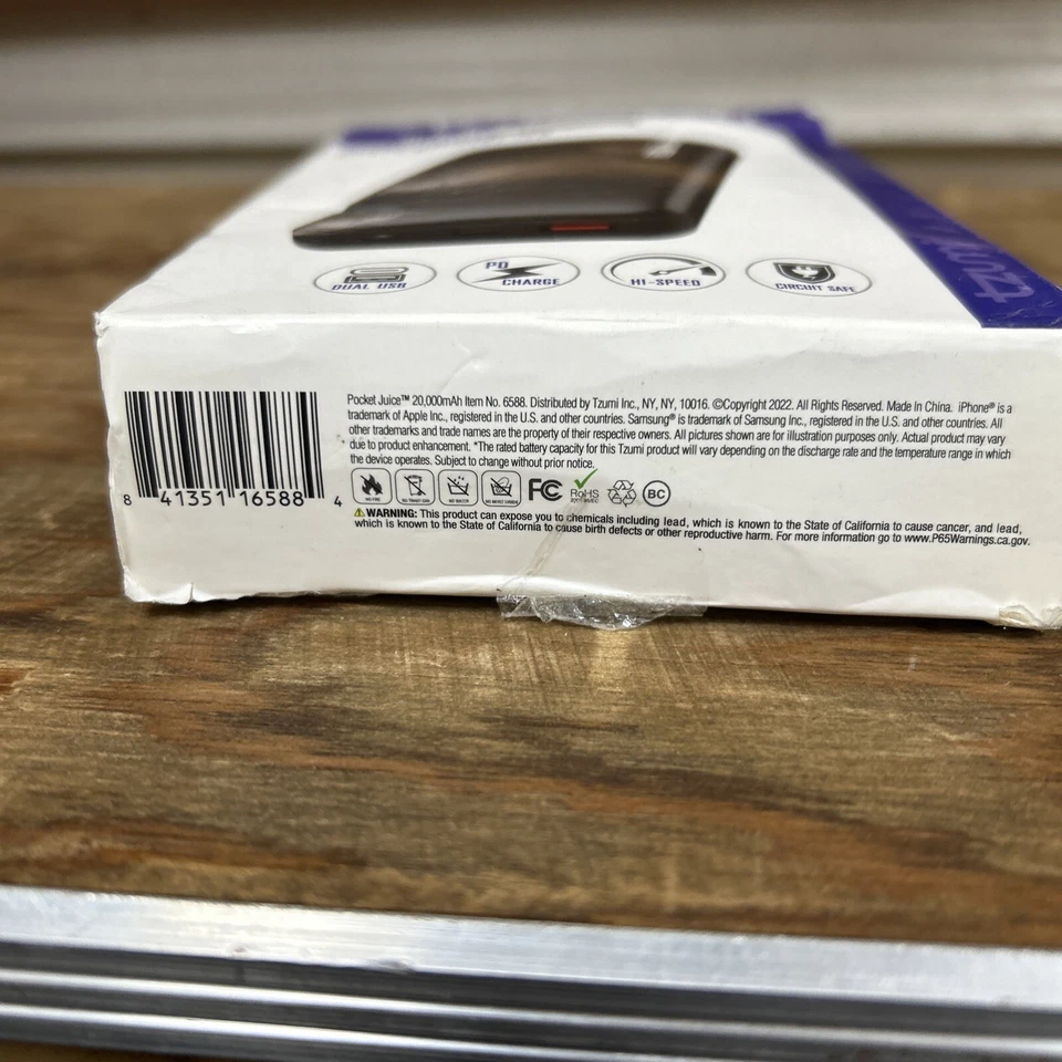 Tzumi - Jugo de bolsillo Hyper Charge 20 000 mAh para la mayoría de USB tipo C + Micro Foto 4 de 4