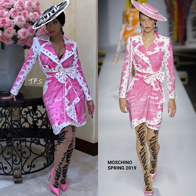 Moschino 2019 Trench Coat Dress Size 4 Brand New
