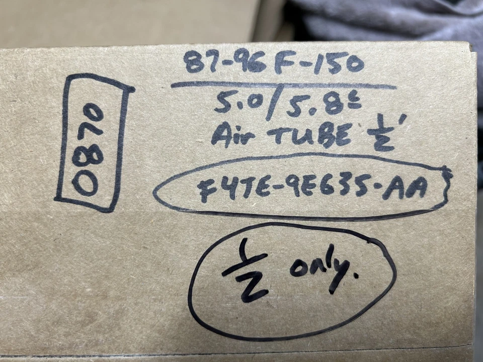 87-96 Ford F150 - 5.0L 5.8L V8 - Caixa de filtro de ar 1/2 mangueira de tubo de admissão f4te9e635aa - Imagem 2 de 4