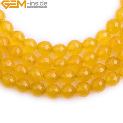 Red Light Blue Jade Faceted Stone Spacer Loose Beads for Jewelry Making 15" - Picture 17 of 40
