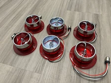 1963 Chevrolet Impala LED Tail Light Back Up Lens With Chrome Bezel Set of 6