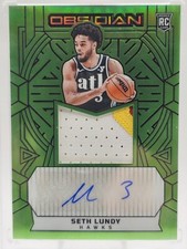 Seth Lundy 2023-24 Obsidian International Green Rookie Patch Auto RPA #06/20
