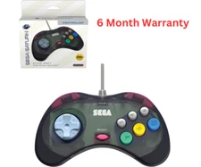 Retro-Bit Official Sega Saturn Pad Controller Port Slate Grey