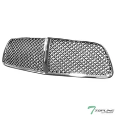 Topline For 2011-2014 Dodge Charger Mesh Front Hood Bumper Grill Grille - Chrome