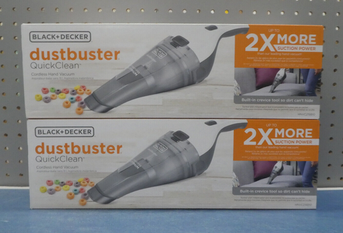 Lot of 2 BLACK+DECKER Dustbuster Cordless Handheld Vacuum Cleaner HNVC215B10