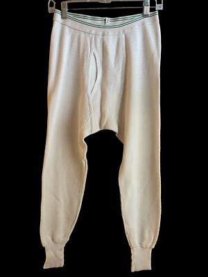 VTG Hanes Heavyweight Green Tag Cream Thermal Base Layer