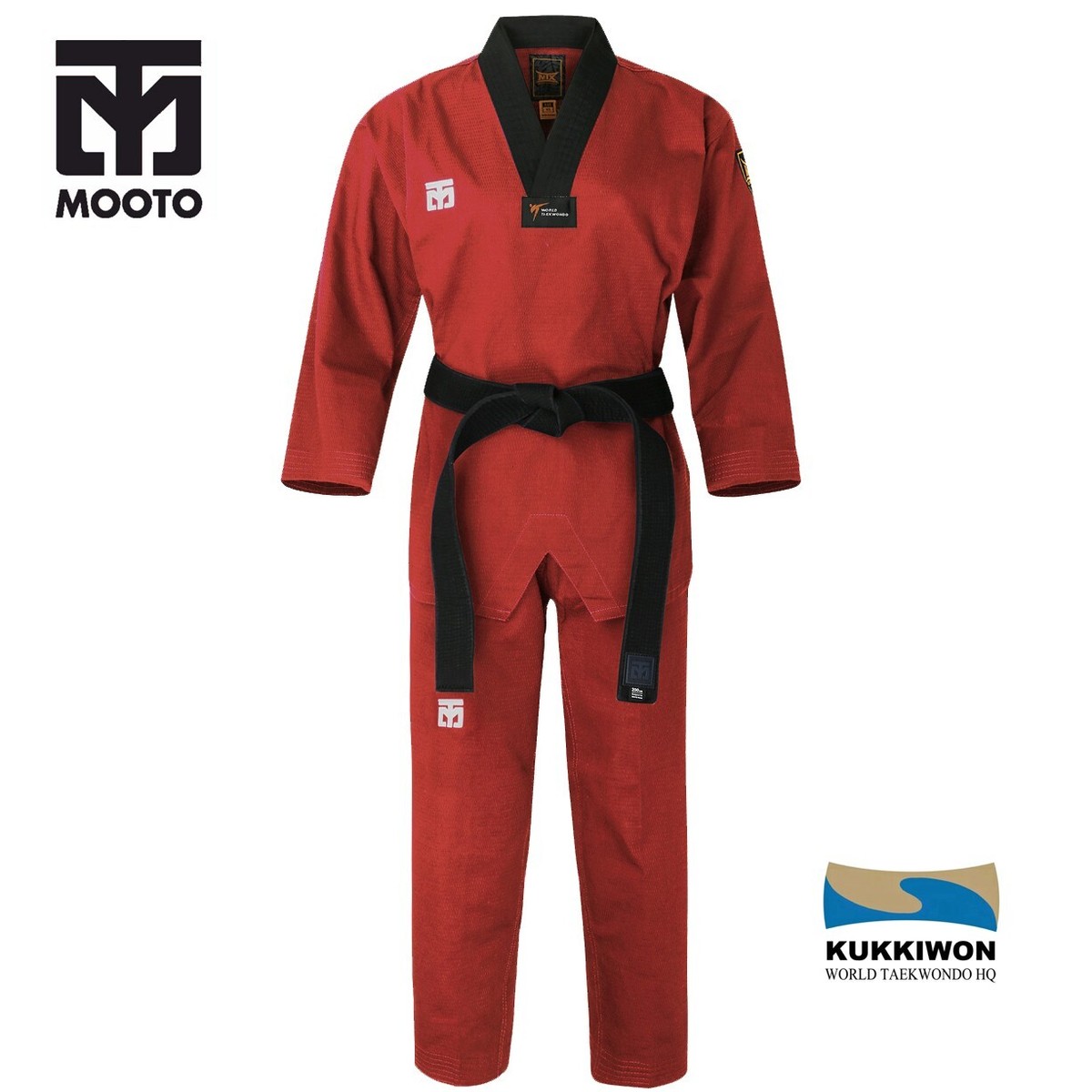 Mooto Uniform Gi Dobok V TaeKwonDo TKD Training Competition KTA WT 