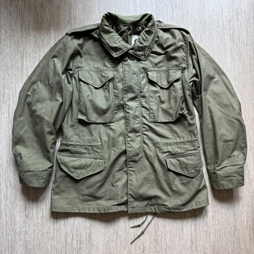 Vintage 80s Alpha Industries M-65 Field Jacket OG-107 Cold Weather Army Coat M
