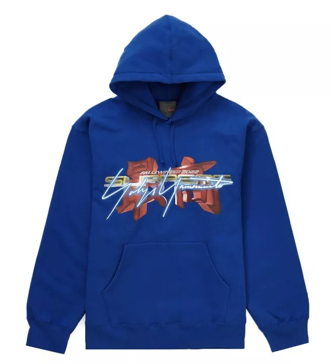 SUPREME x YOHJI YAMAMOTO x TEKKEN Hooded Game Sweatshirt Hoodie Royal Blue  Sz XL