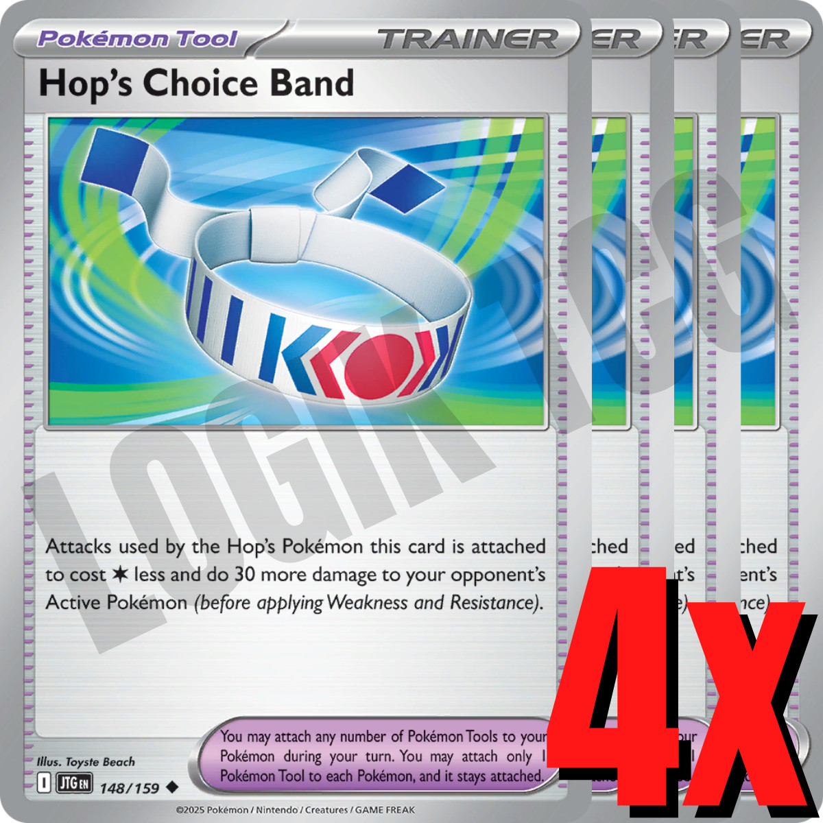4x Hop's Choice Band 148/159 x4 - Journey Together - Pokemon TCG - Playset