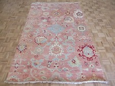 5'11 x 9'3 Hand Knotted Salmon Modern Oushak Oriental Rug G15255