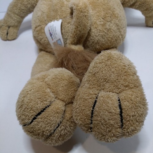 Animal Alley Lion Tan Brown 13" Plush Stuffed Leopard Bow Toys R Us Vintage - Picture 6 of 7