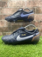 Nike Tiempo Ronaldinho 10 315364-447 SG Football Boots Men's UK 7 Navy Rare VTG