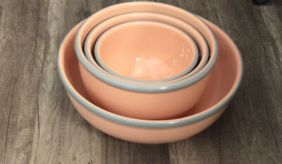 Nesting Bowl Set (4)  In Rare Peach Parfait By Studio Nova  Serving and