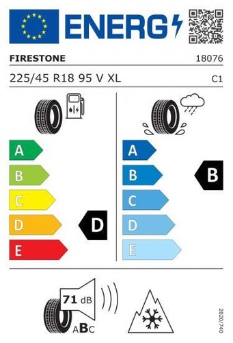 Firestone Winterhawk 4 225/45 R18 95V Winterreifen id18278 - Bild 2 von 4
