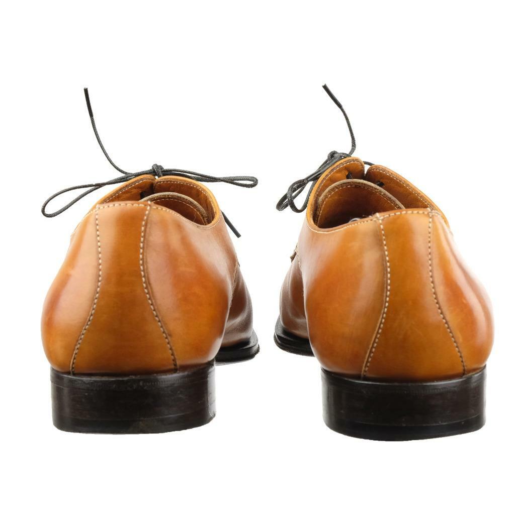 Canali Shoes Mens 8.5 41.5 Brown Leather Wingtip Oxford Made Italy Dress NEW CANALI Oxfords Dress Shoes Sz 41 EU 8.5 US Cognac Brown  main image 3