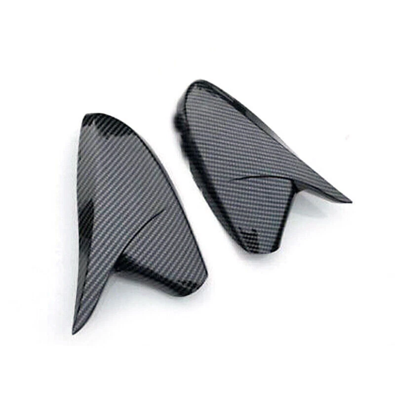 Pair For Hyundai Accent 2012-2017 Carbon Fiber Style Side View Mirror Cover Cap - Image 3 of 4