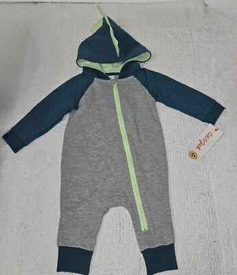 Cat & Jack Baby Boy One Piece Dinosaur Outfit Size 0-3M